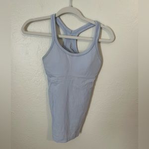 Lululemon EBB to street tank pastel blue